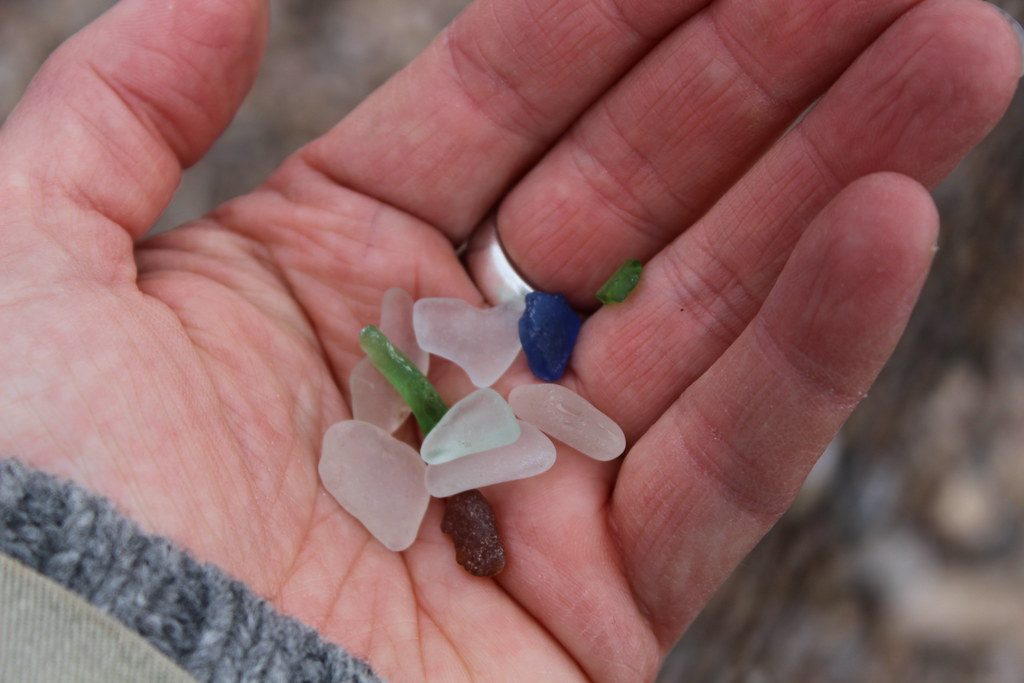 Sea glass: colors and rarity